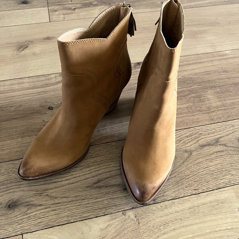 Splendid Brand Tan Western Cowboy Boots Size 7 1/2M Genuine Leather